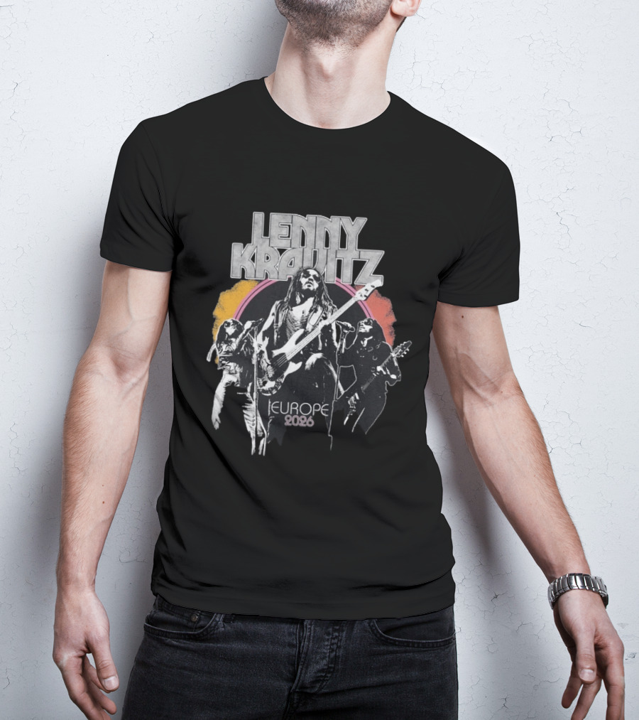 Lenny Kravitz 2026 Tour Europe Retro Rock T-Shirt