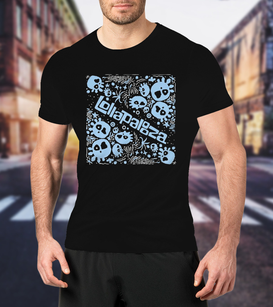 Lollapalooza Blue Skulls Festival T-Shirt