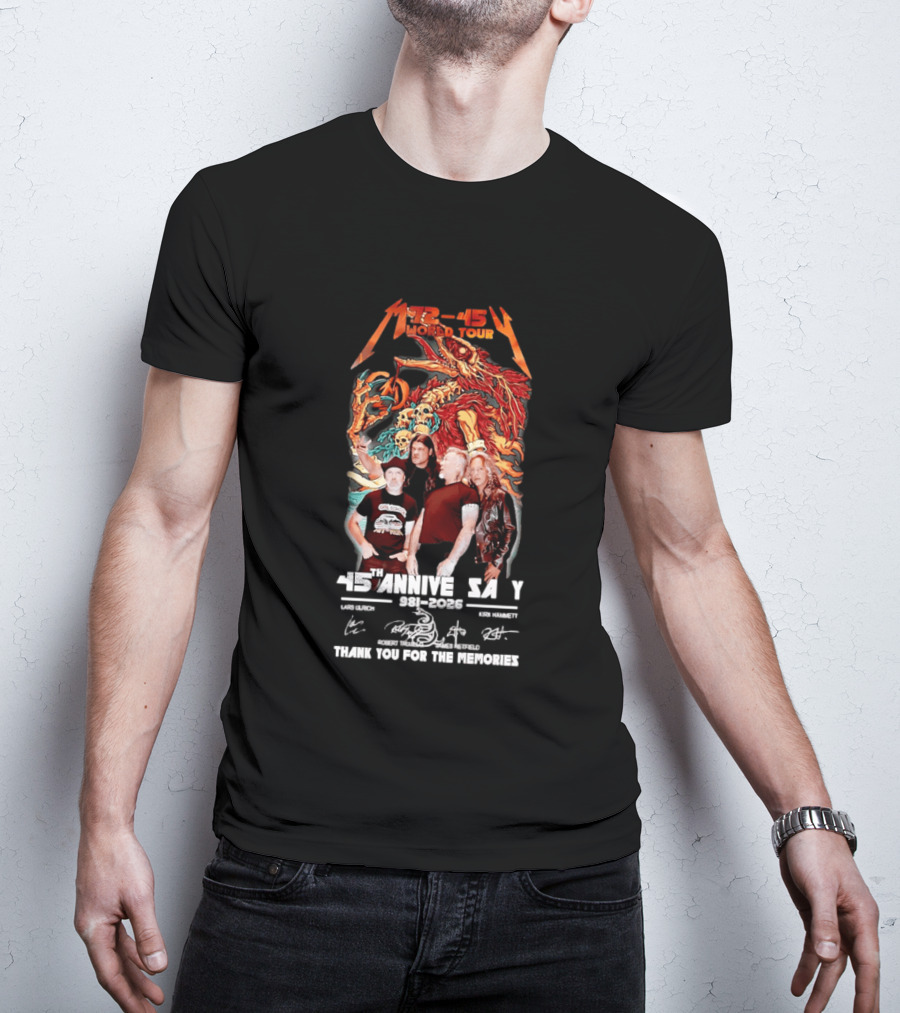 M72 45 World Tour 45th Anniversary 1981 2026 Thank You For The Memories T-Shirt