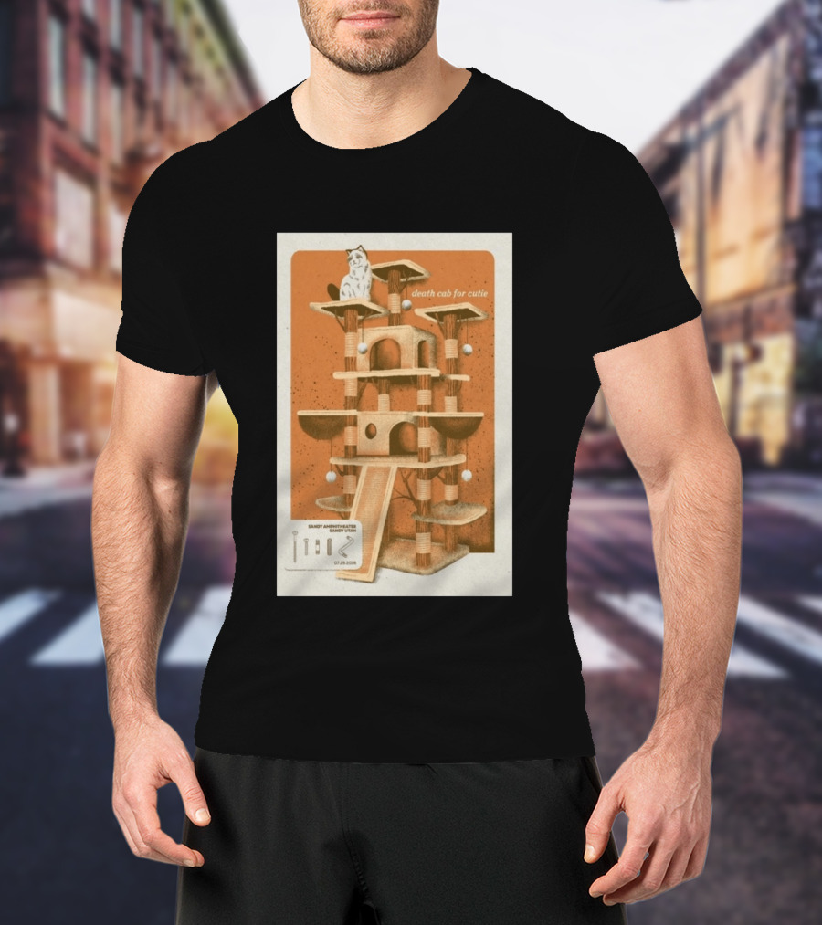 Death Cab For Cutie Sandy Amphitheater Sandy Utah July 29 2026 Cat Tree T-Shirt