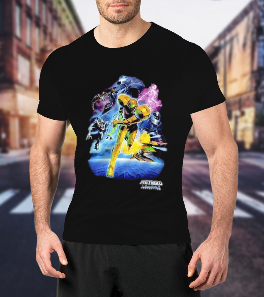 Metroid Prime 3 Corruption Samus Aran Action Scene T-Shirt