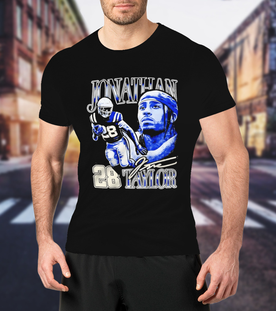 Jonathan Taylor 28 Indianapolis Colts Football NFL Bootleg T-Shirt