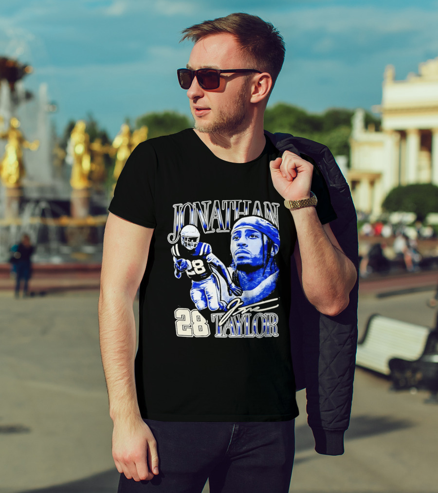 Jonathan Taylor 28 Indianapolis Colts Football NFL Bootleg T-Shirt