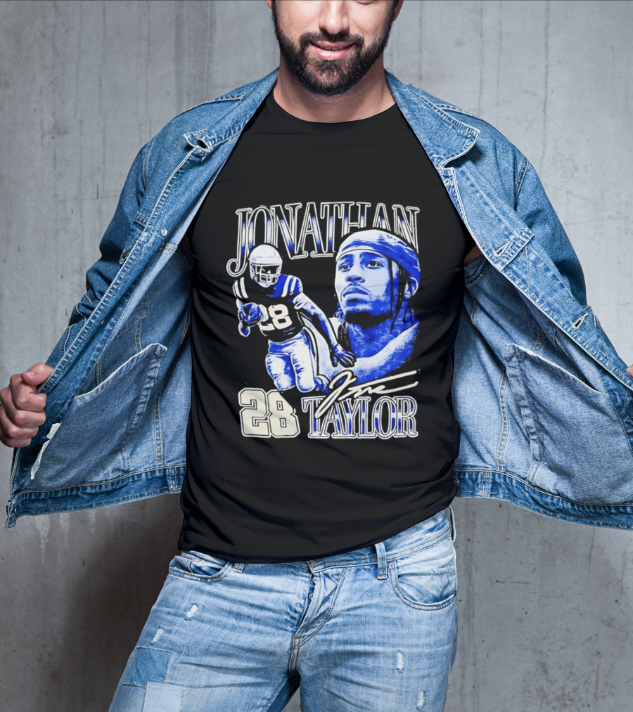 Jonathan Taylor 28 Indianapolis Colts Football NFL Bootleg T-Shirt