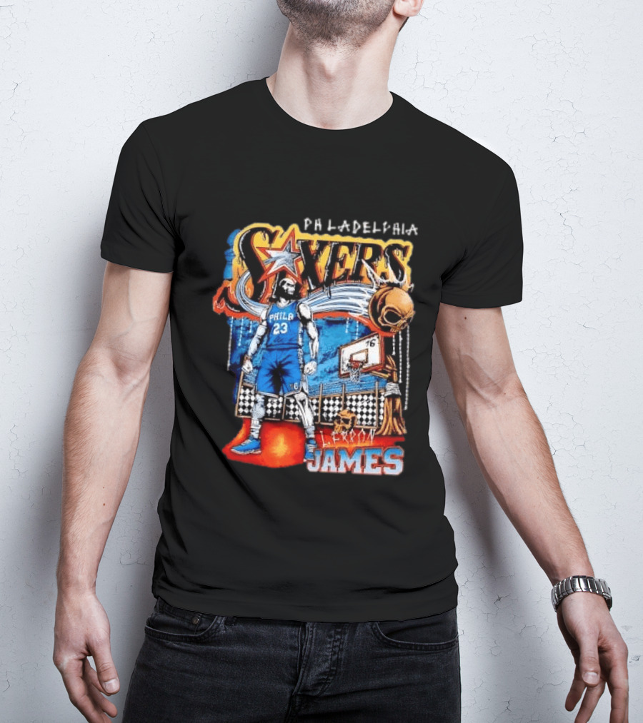 Philadelphia Sixers Basketball L. Ferron James 23 T-Shirt