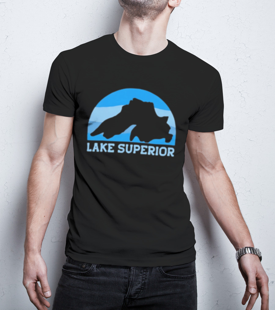 Lake Superior Blue Silhouette Arch T-Shirt