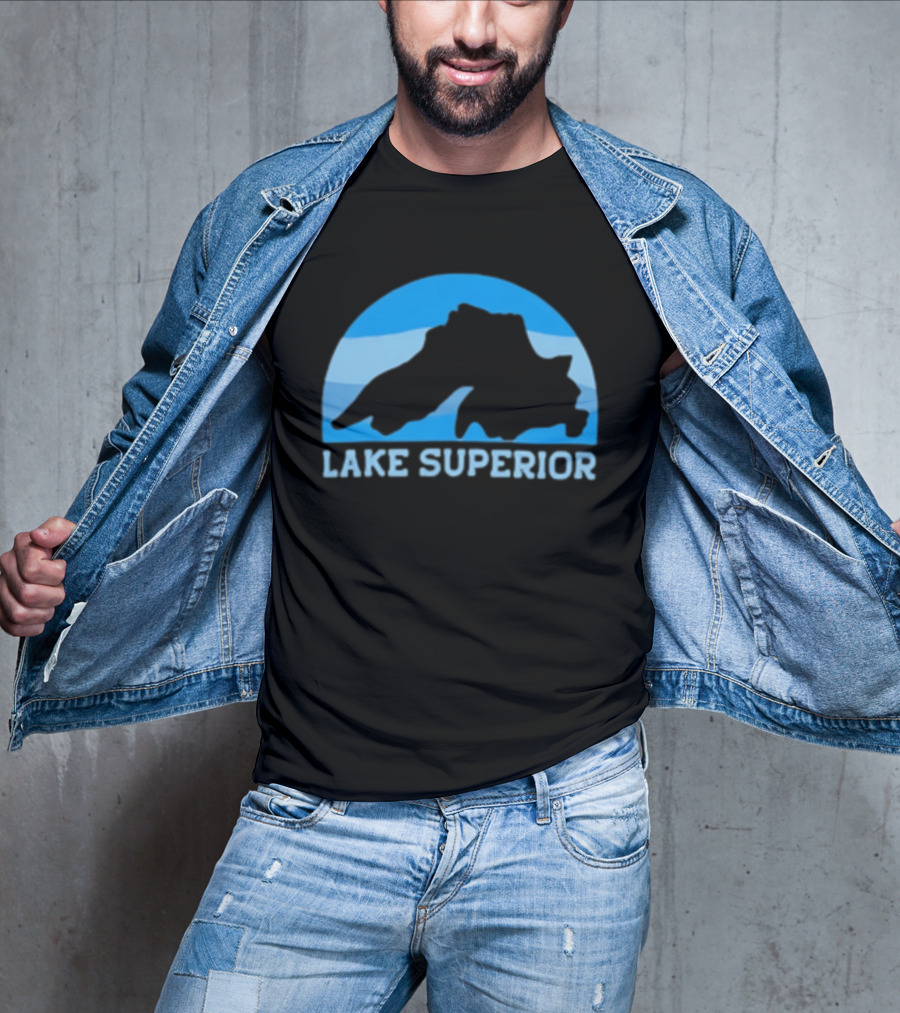 Lake Superior Blue Silhouette Arch T-Shirt