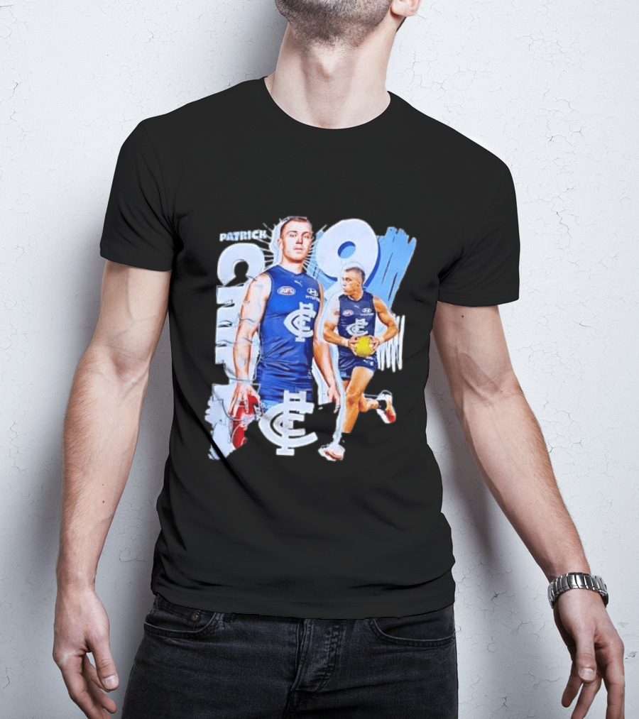 Patrick Cripps Carlton Blues AFL Star Number 9 T-Shirt