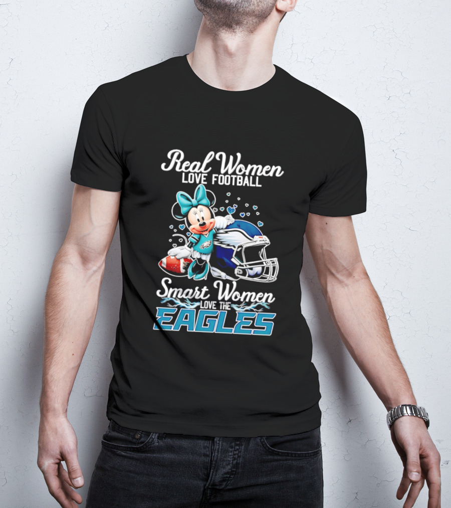 Real Women Love Football Smart Women Love The Eagles Minnie T-Shirt
