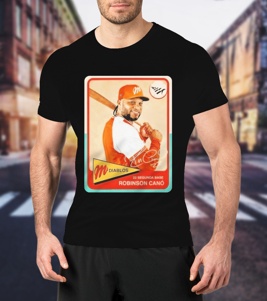 Robinson Canó Diablos 22 Segunda Base Baseball Card T-Shirt