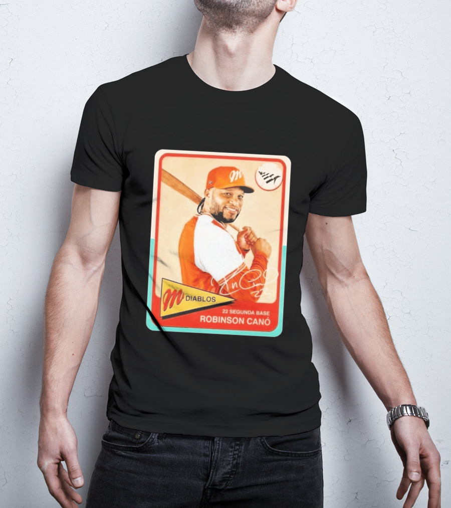Robinson Canó Diablos 22 Segunda Base Baseball Card T-Shirt