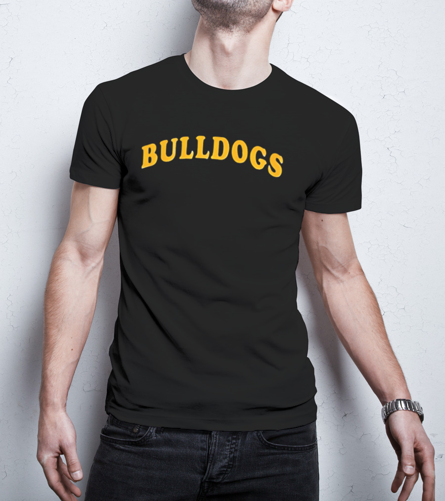 Support The Bulldogs Bold Yellow Arch T-Shirt