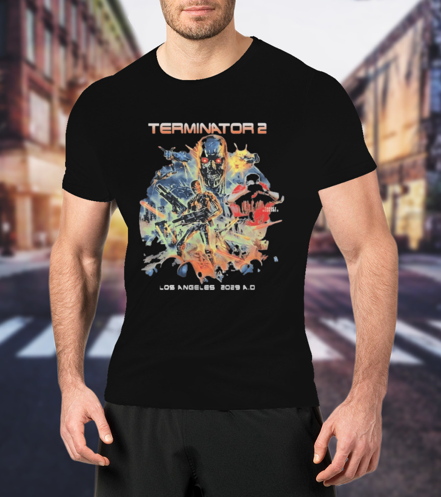 Terminator 2 Los Angeles 2029 A.D. Future War T-Shirt