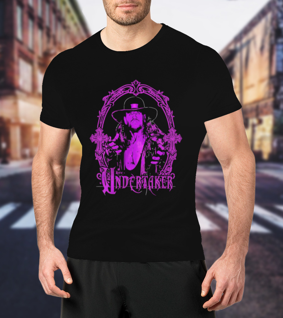 The Deadman Rising Undertaker WWE Mirror Frame T-Shirt