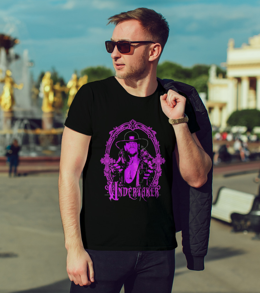 The Deadman Rising Undertaker WWE Mirror Frame T-Shirt