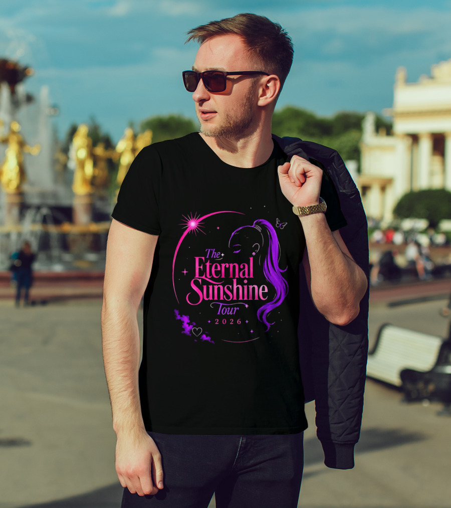The Eternal Sunshine Tour 2026 Ariana Grande Purple Neon T-Shirt