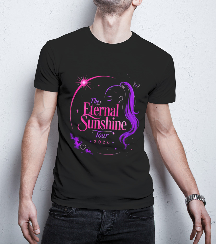 The Eternal Sunshine Tour 2026 Ariana Grande Purple Neon T-Shirt