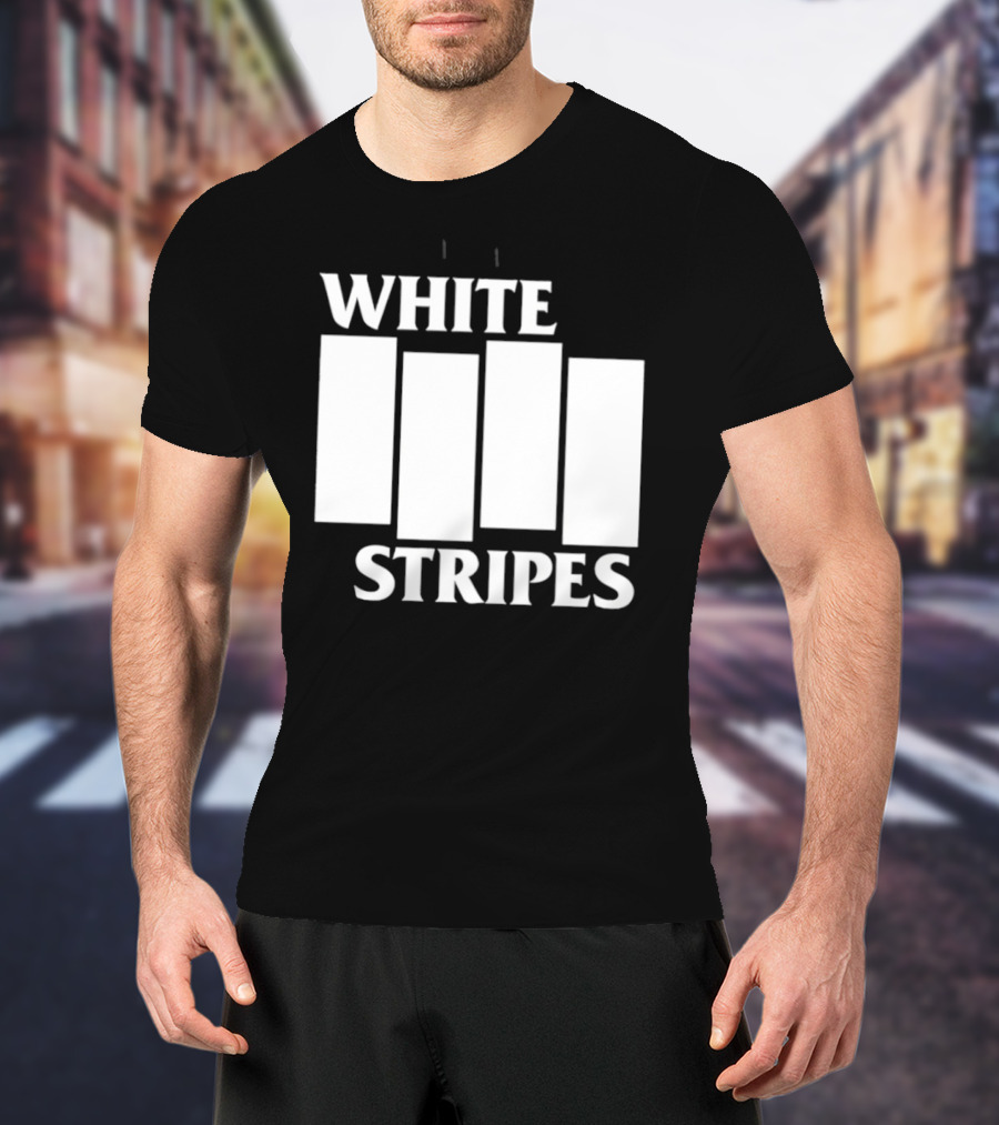 The White Stripes Band Name With Iconic Bar T-Shirt
