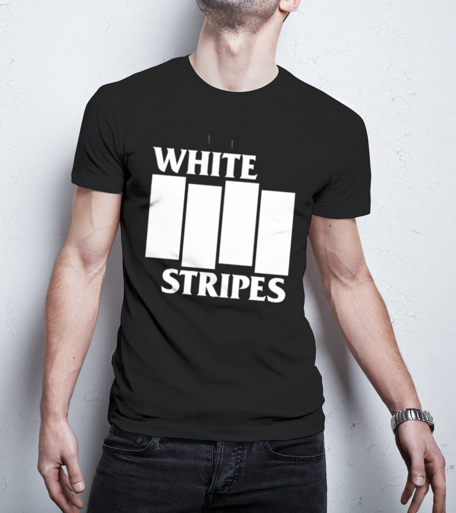 The White Stripes Band Name With Iconic Bar T-Shirt