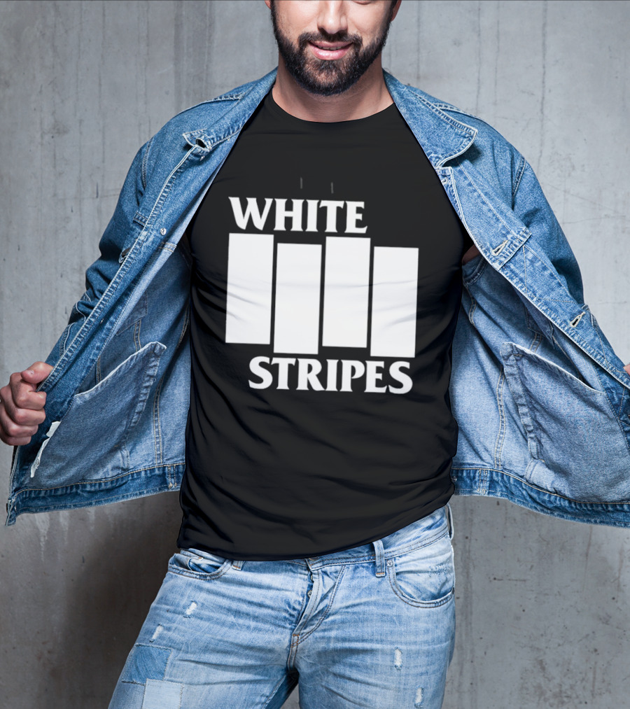 The White Stripes Band Name With Iconic Bar T-Shirt