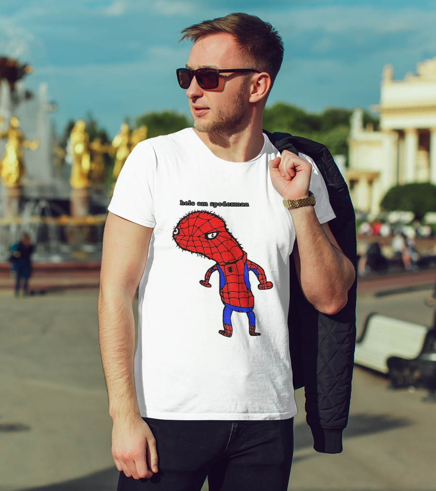 Helo Am Spoderman Spiderman Marvel Superhero Meme 2026 Comic Book T-Shirt