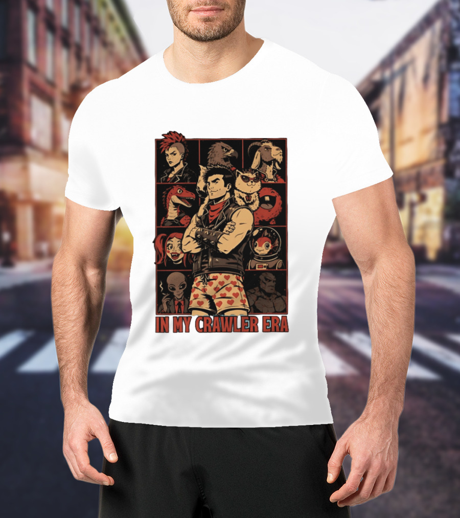 In My Crawler Era Retro Punk Characters And Animals T-Shirt