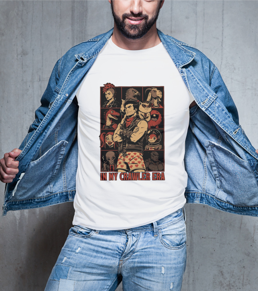 In My Crawler Era Retro Punk Characters And Animals T-Shirt