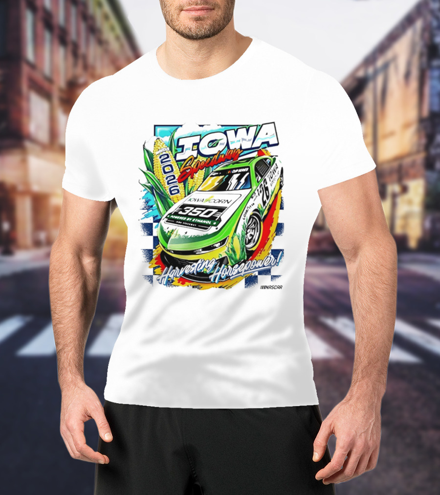 Iowa Speedway Harvesting Horsepower 2026 Iowa Corn 350 NASCAR T-Shirt