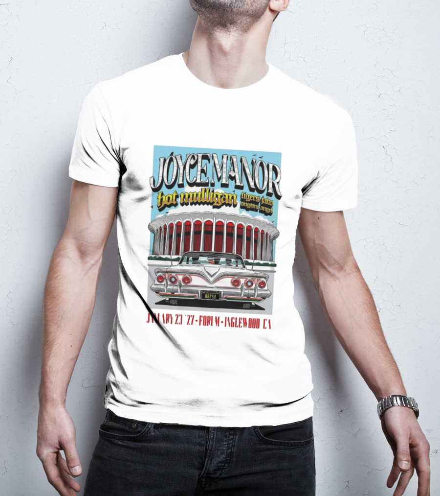 Joyce Manor Hot Mulligan Tigers Jaw Origami Angel Inglewood CA Jan 23 2027 Concert Event T-Shirt