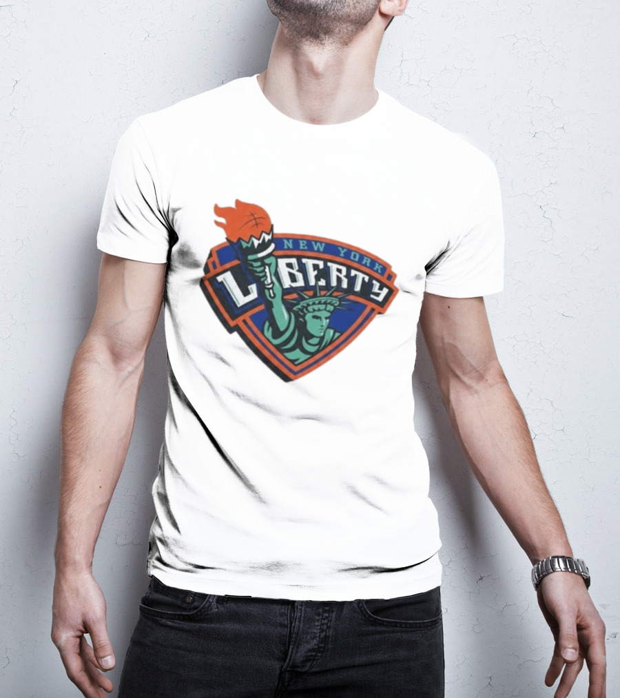 New York Liberty Leonie Fiebich Barclays Center Basketball Team T-Shirt