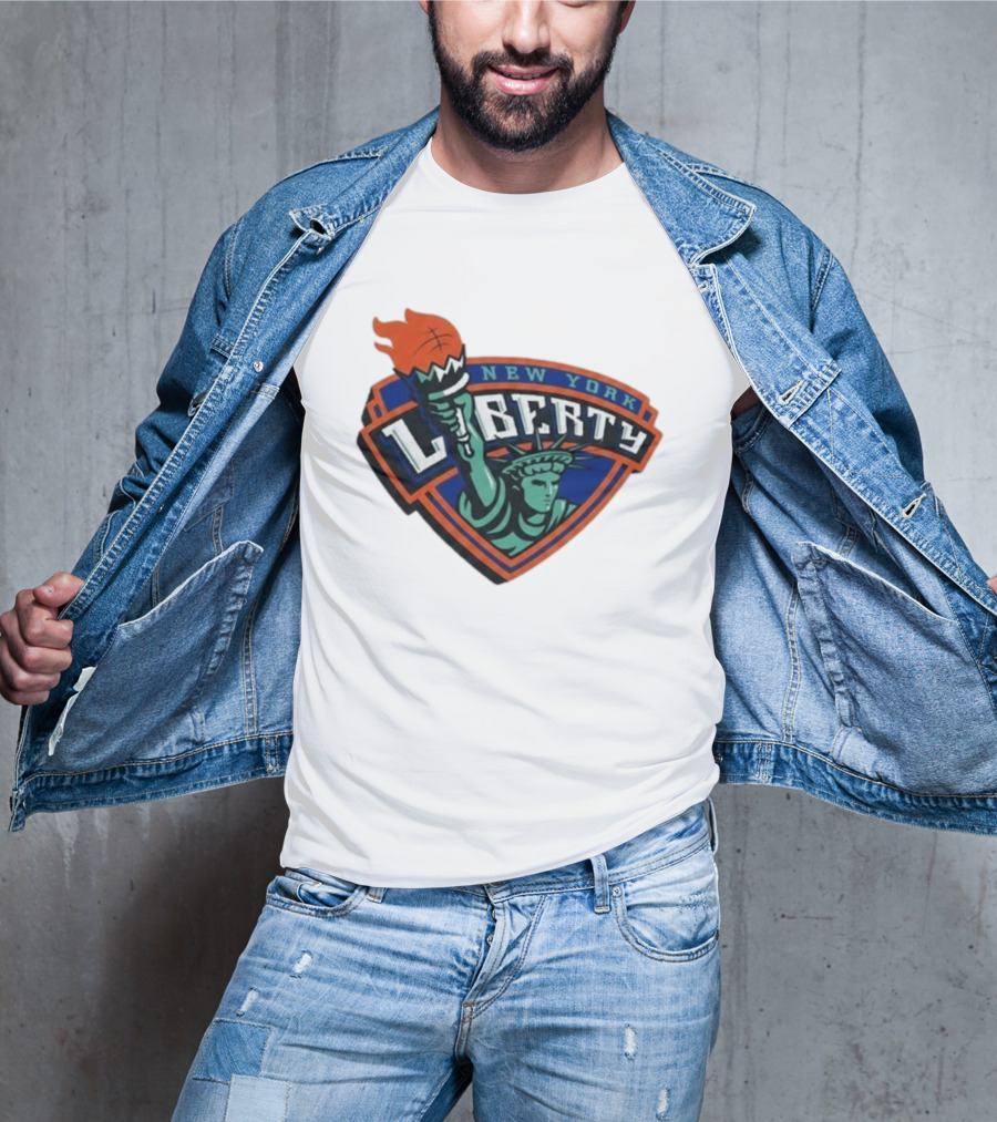 New York Liberty Leonie Fiebich Barclays Center Basketball Team T-Shirt
