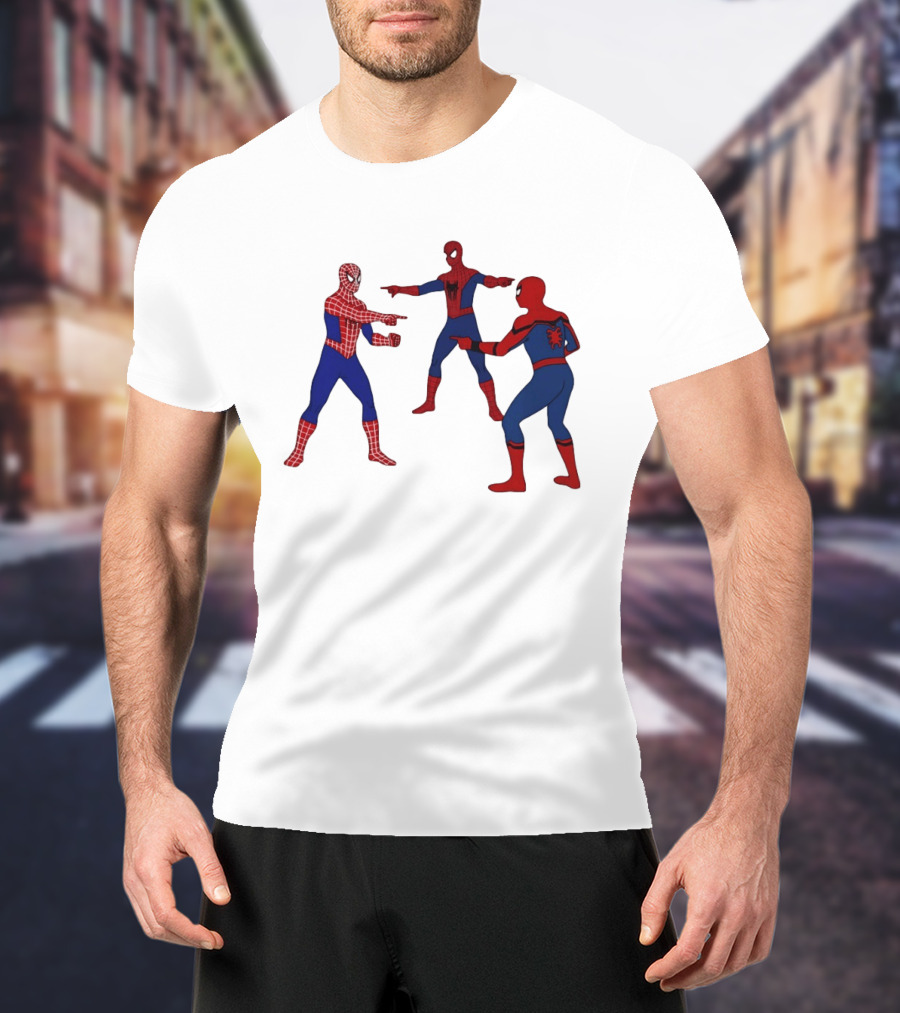 Spiderman Pointing Meme Marvel Superhero Comic Book Iconic Scene 2026 T-Shirt