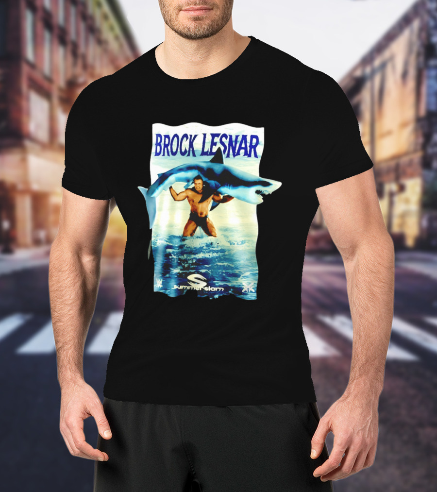Brock Lesnar SummerSlam 2003 Shark WWE Wrestling Event T-Shirt