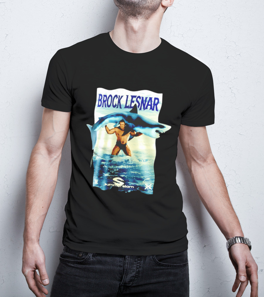 Brock Lesnar SummerSlam 2003 Shark WWE Wrestling Event T-Shirt