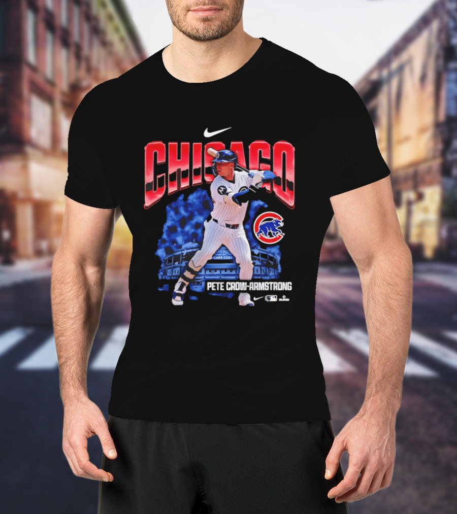Chicago Cubs Pete Crow Armstrong Nike Wrigley Field Player Action T-Shirt