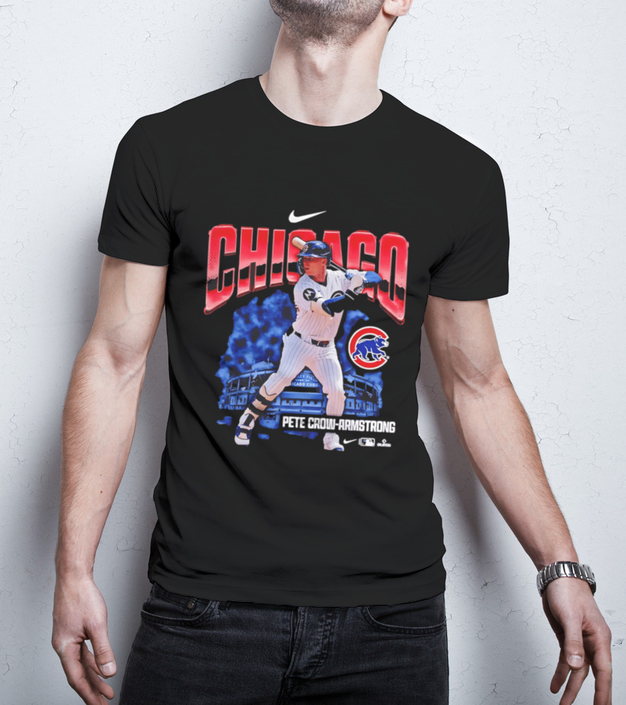 Chicago Cubs Pete Crow Armstrong Nike Wrigley Field Player Action T-Shirt