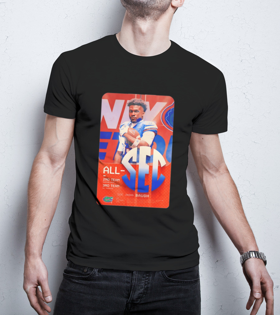 Jadan Baugh No 13 All SEC 2nd Team Running Back Florida Gators 3rd Team All Purpose T-Shirt