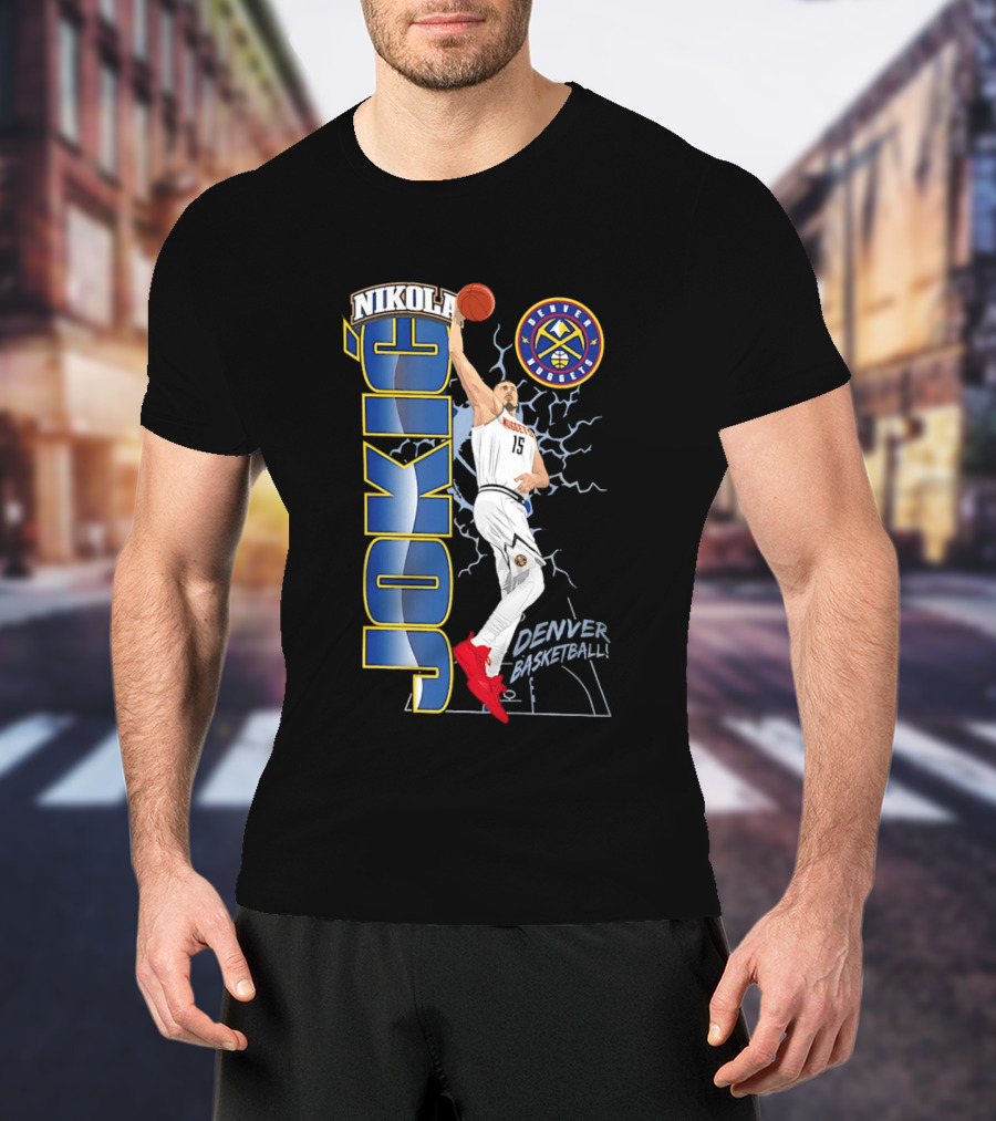 Denver Nuggets Nikola Jokić Basketball Dunk T-Shirt