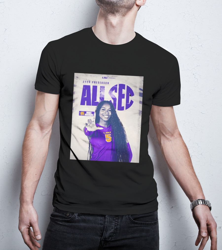 2026 Preseason All SEC Jurnee Robinson LSU Volleyball No 5 T-Shirt