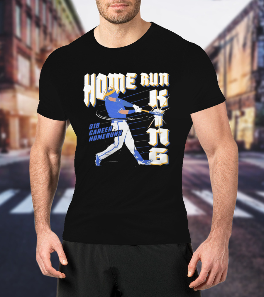 Kansas City Royals Home Run King 318 Career Homeruns Player With Crown T-Shirt