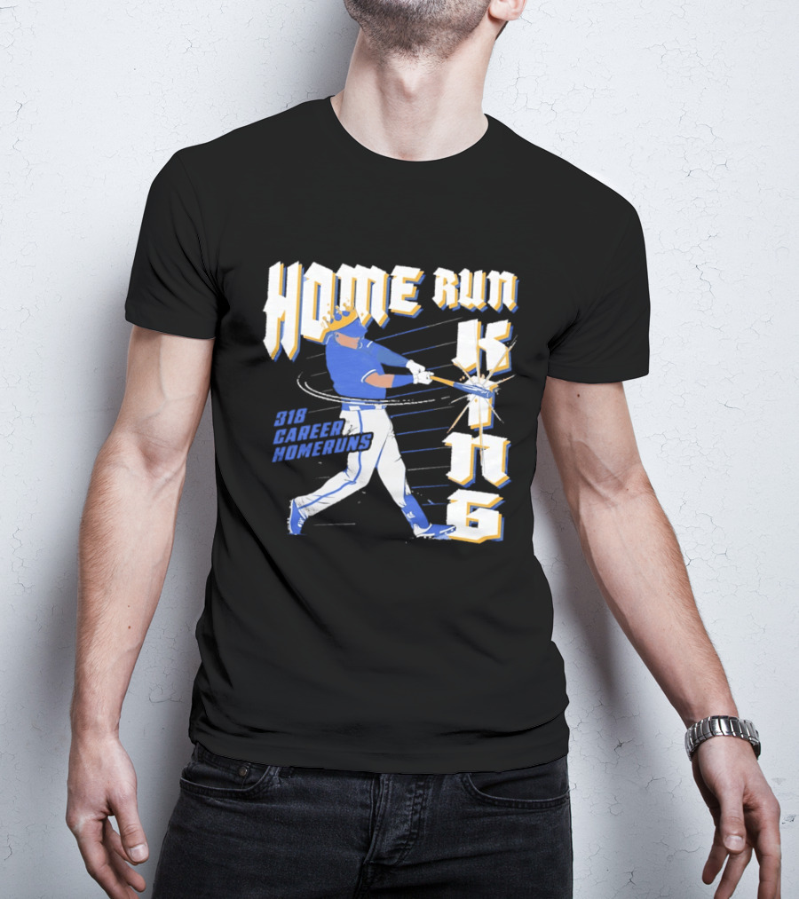 Kansas City Royals Home Run King 318 Career Homeruns Player With Crown T-Shirt