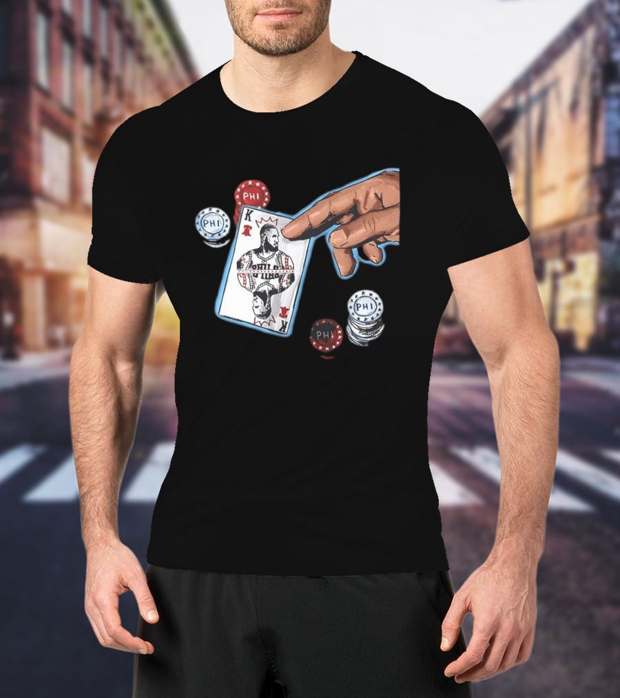 Philadelphia 76ers LeBron James King Playing Card Poker Chip NBA PHI T-Shirt