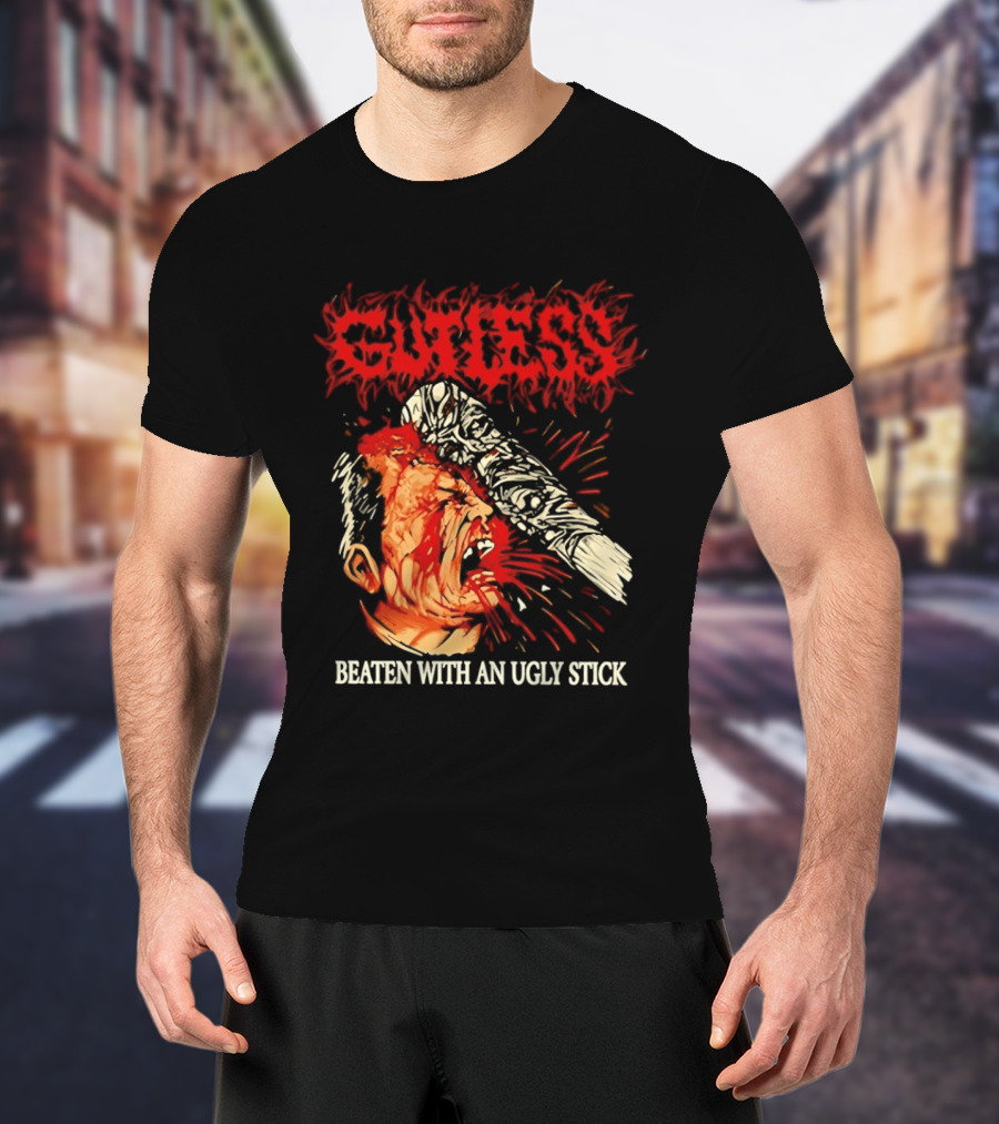 Gutless Beaten With An Ugly Stick Bloody T-Shirt