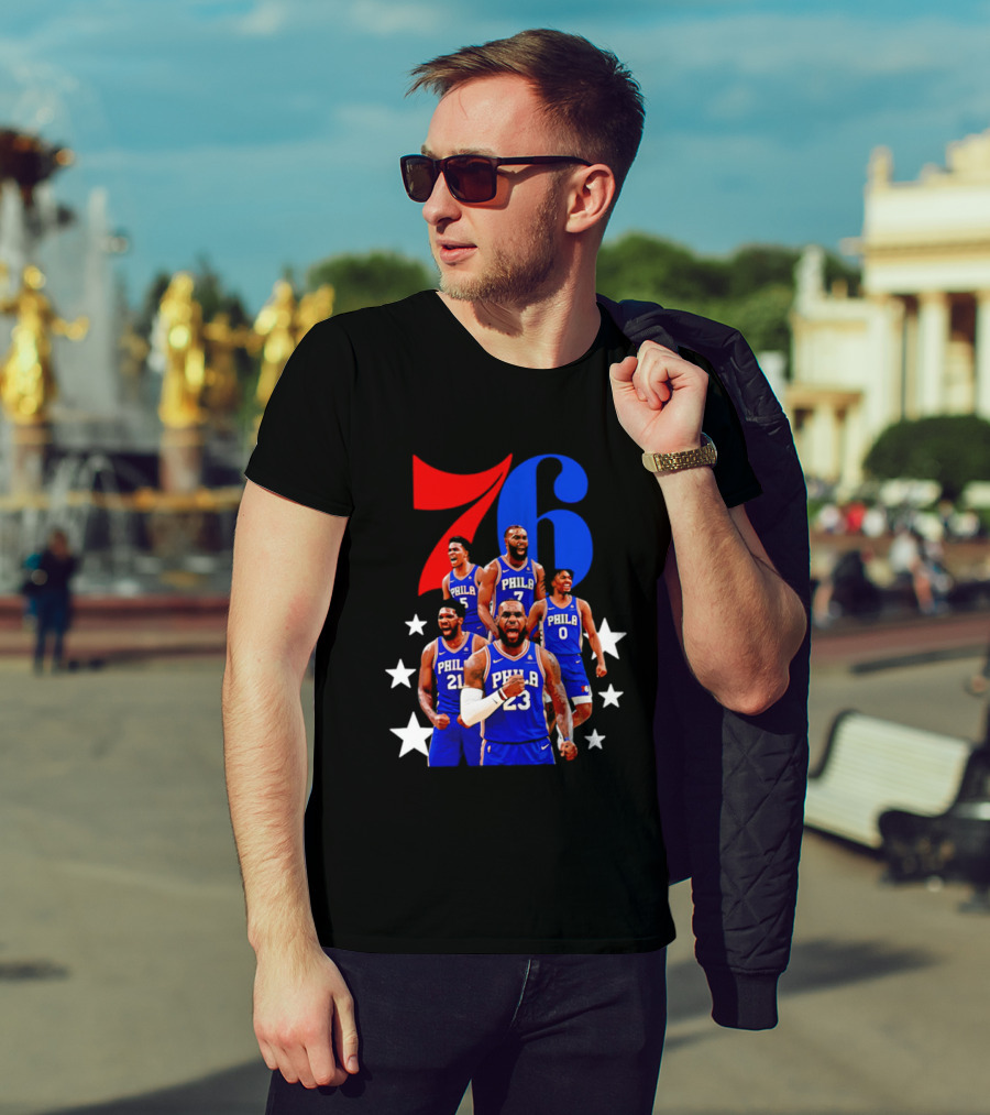Philadelphia 76ers Players 23 21 7 0 Basketball Team Stars T-Shirt