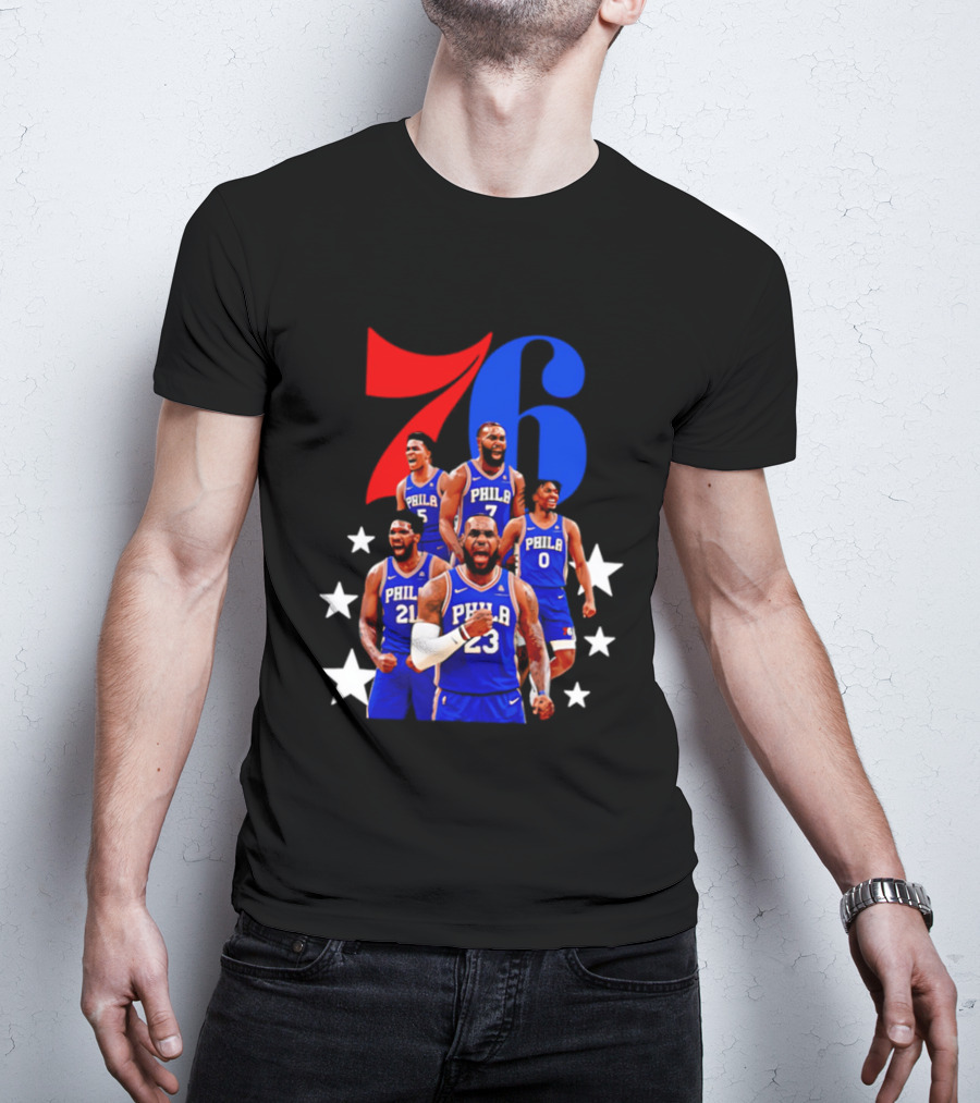 Philadelphia 76ers Players 23 21 7 0 Basketball Team Stars T-Shirt