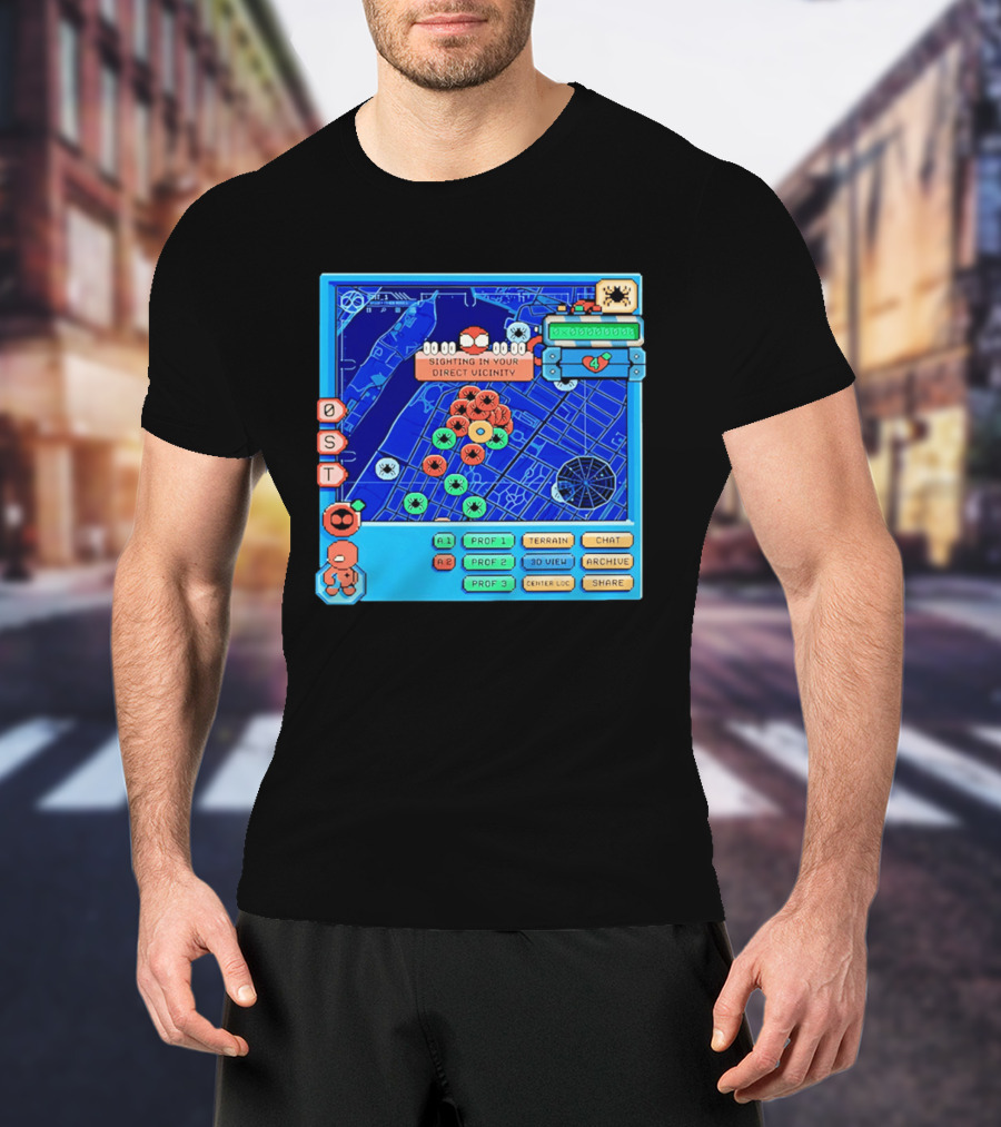 Sighting In Your Direct Vicinity Spider Man Pixel 00.00.00 T-Shirt