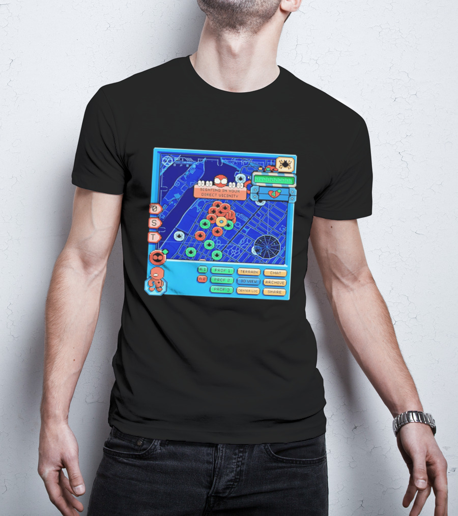 Sighting In Your Direct Vicinity Spider Man Pixel 00.00.00 T-Shirt