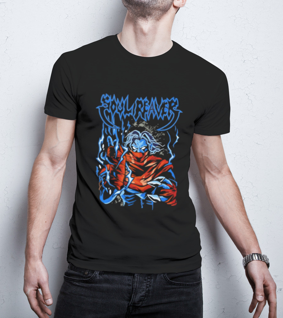 Soul Reaver Raziel Legacy Of Kain Blue Flames T-Shirt