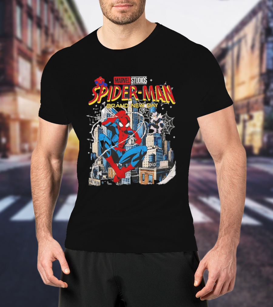 Marvel Studios Spider Man Brand New Day Web Hero City Swing Superhero T-Shirt