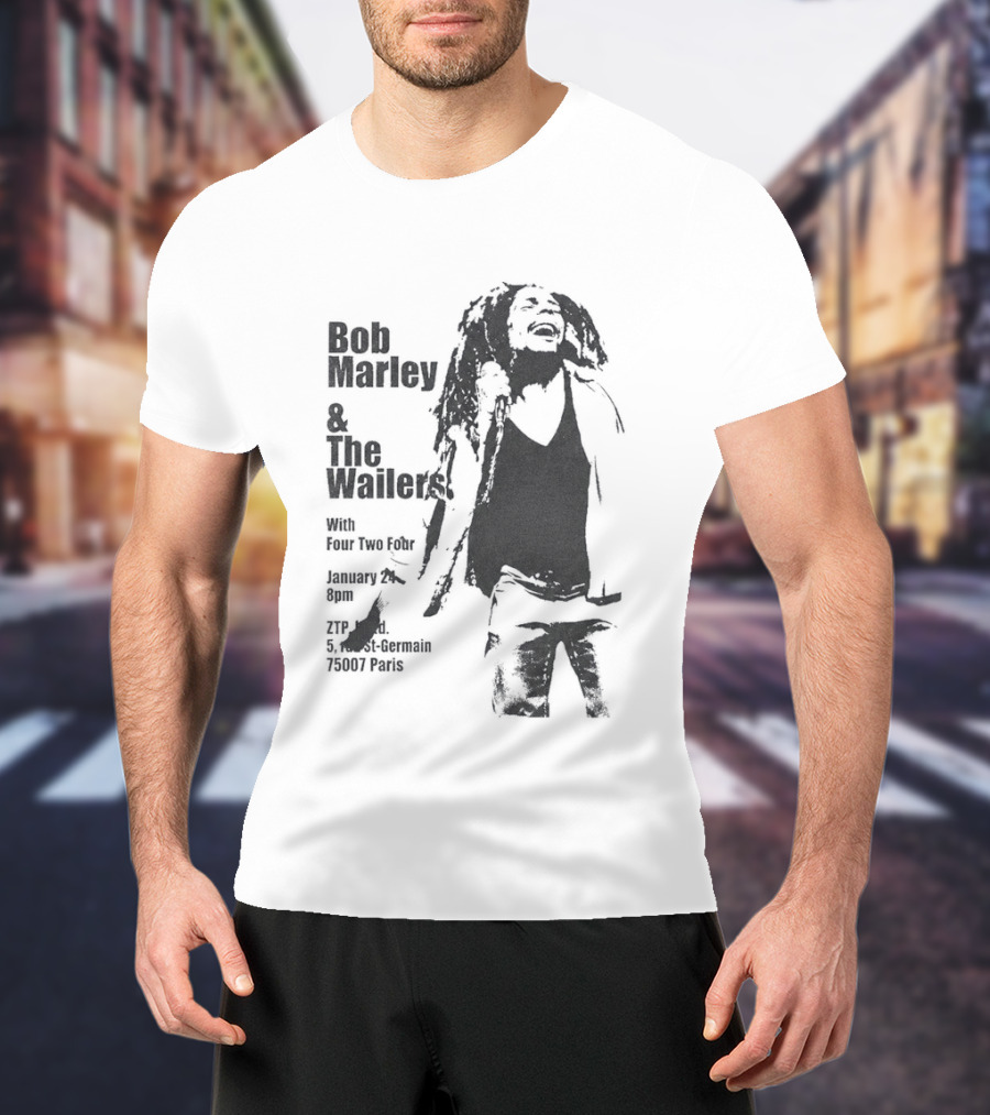 Bob Marley And The Wailers Hurricane Wisdom Kingston Jamaica Performance T-Shirt